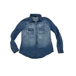 I Love Robinson Denim Shirt Womens Size Small